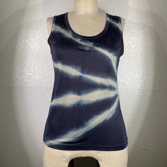 Viviana Uchitel lightening Shibori silk knit tank